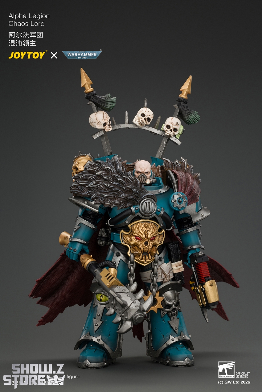 JoyToy JT05053 1/18 Warhammer 40K Alpha Legion Chaos Lord with Plasma Pistol and Accursed Weapon - View 4 JoyToy JT05053 1/18 Warhammer 40K Alpha Legion Chaos Lord with Plasma Pistol and Accursed Weapon - View 4
