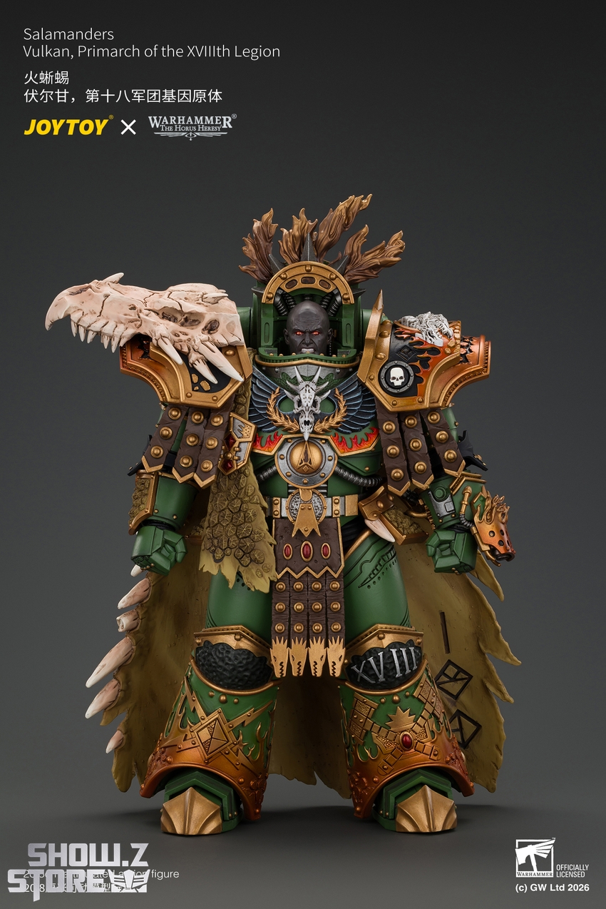 JoyToy JT05367 1/18 Warhammer The Horus Heresy Salamanders Vulkan Primarch of the XVlllth Legion - View 1 JoyToy JT05367 1/18 Warhammer The Horus Heresy Salamanders Vulkan Primarch of the XVlllth Legion - View 1