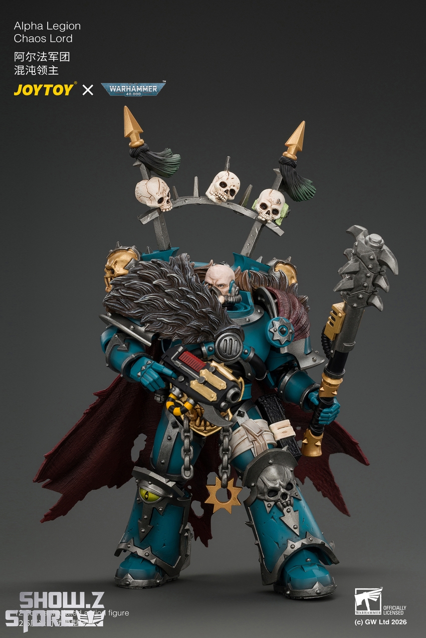 JoyToy JT05053 1/18 Warhammer 40K Alpha Legion Chaos Lord with Plasma Pistol and Accursed Weapon - View 9 JoyToy JT05053 1/18 Warhammer 40K Alpha Legion Chaos Lord with Plasma Pistol and Accursed Weapon - View 9