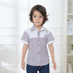 Wholesale new design kids wear cotton checked shirts casual boys plaid shirt
