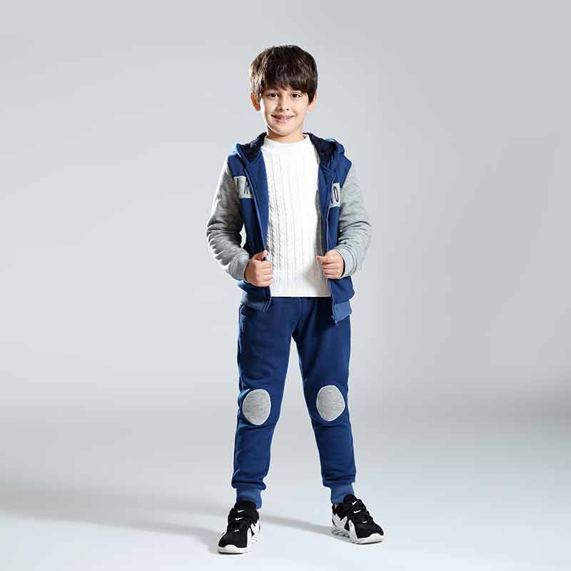 boys zipper cardigan sport suits