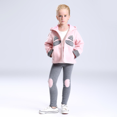 Printing kids clothes sweatshirt suit winter sport hoody childrens clothing sets