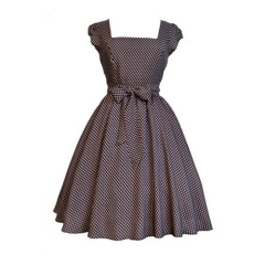 New Arrival Plus Size Women Clothing Summer Cap Sleeve Polka Dots Vintage Dress