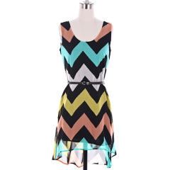 fashions of chevron dresses in chifon wholesale alibaba