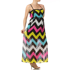 Fancy casual chevron maxi dresses for women