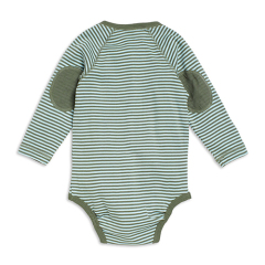 Make to order newborn baby boy oneise long sleeve striped baby romper for winter