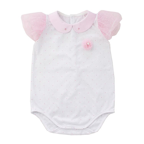 Wholesale baby clothes white sweet little dot baby romper