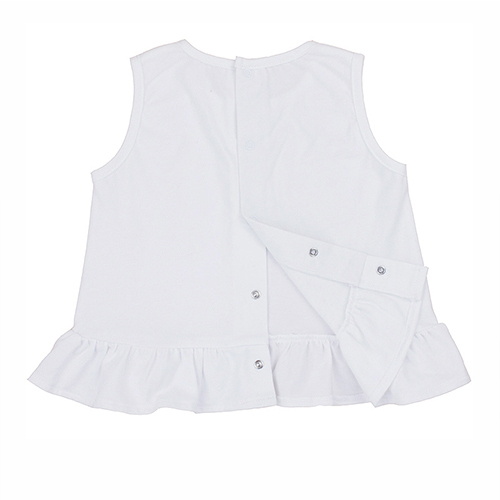 Embrodery infant boutique clothing shirt summer baby girls white tops