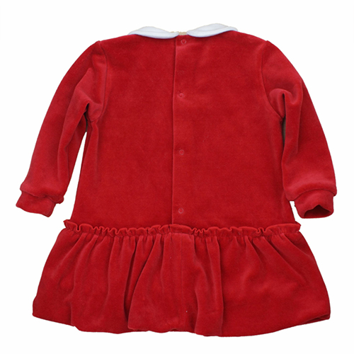 Red long sleeve soft cotton baby dresses