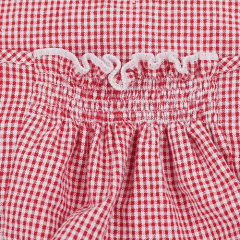 Bow baby suits plaid sleeveless romper pattern