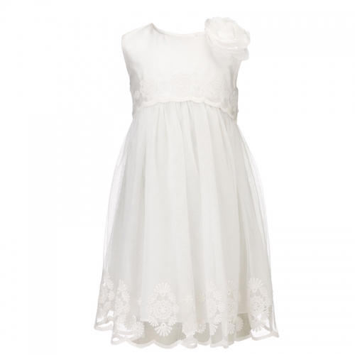Elegants one piece girls party dresses flower white dress for girls