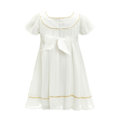 Long white plain young girl short sleeve casual stretch satin dress