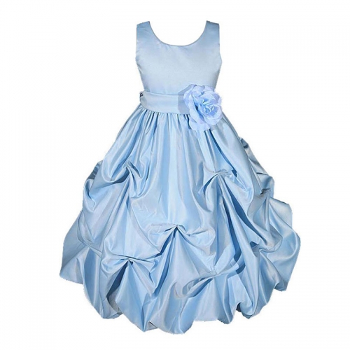 Royal Blue Taffeta Flower Girl Dresses