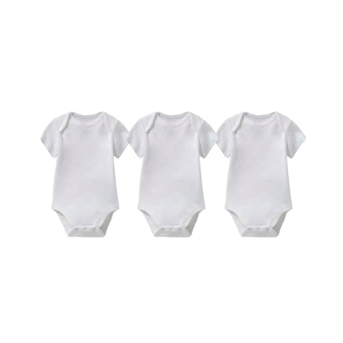 New Born Baby Clothing Baby Toddler Clothing Organic Cotton Plain White Baby Romper