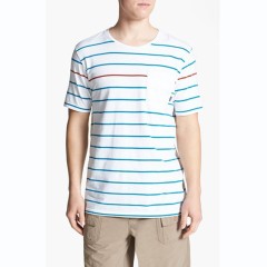 OEM design men striped t shirts outwear cotton printed t shirt