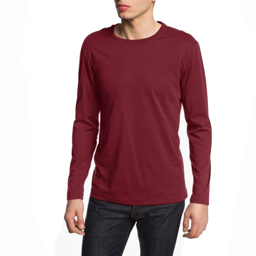 Crew neck long sleeve t shirt manufacturer man bulk t shirt