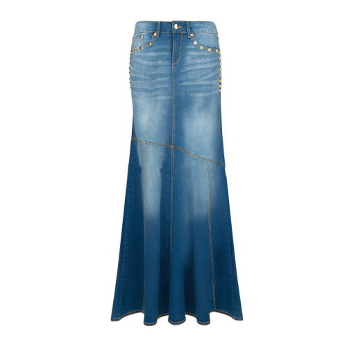 Plus size wholesale long denim skirts maxi for ladies