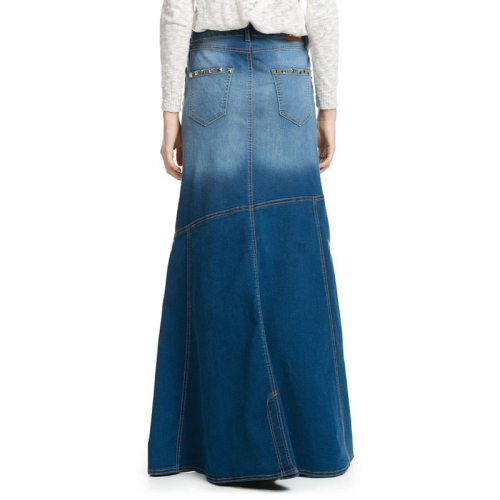 Plus size wholesale long denim skirts maxi for ladies