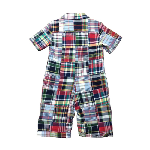 Romper checked stripe one piece jumpsuit fashion kids