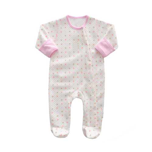 Wholesale jacquard  baby girls body wear cotton long sleeve