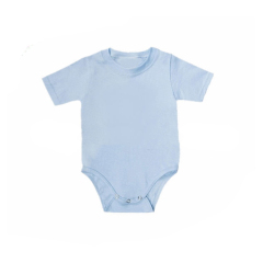 Blue simple dull comfortable baby plain baby rompers