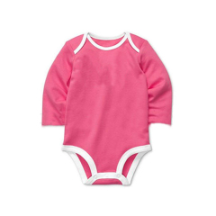 Baby outfits plain pink baby rompers long sleeve toddlers clothing