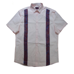 Short sleeve blank fancy design men shirt with printing