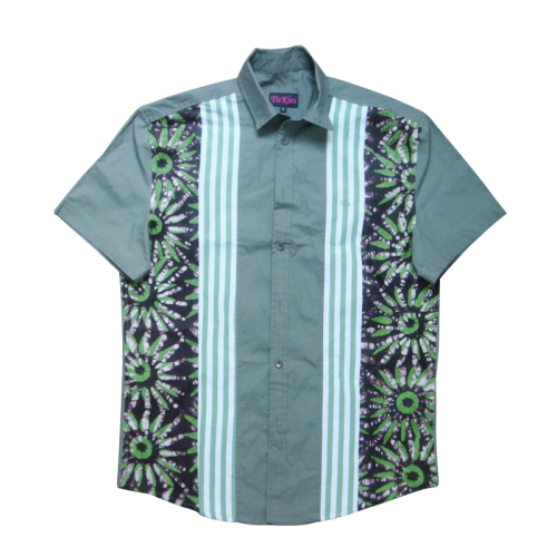 Summer mens fancy clothing with african printing male casual cotton shirt men