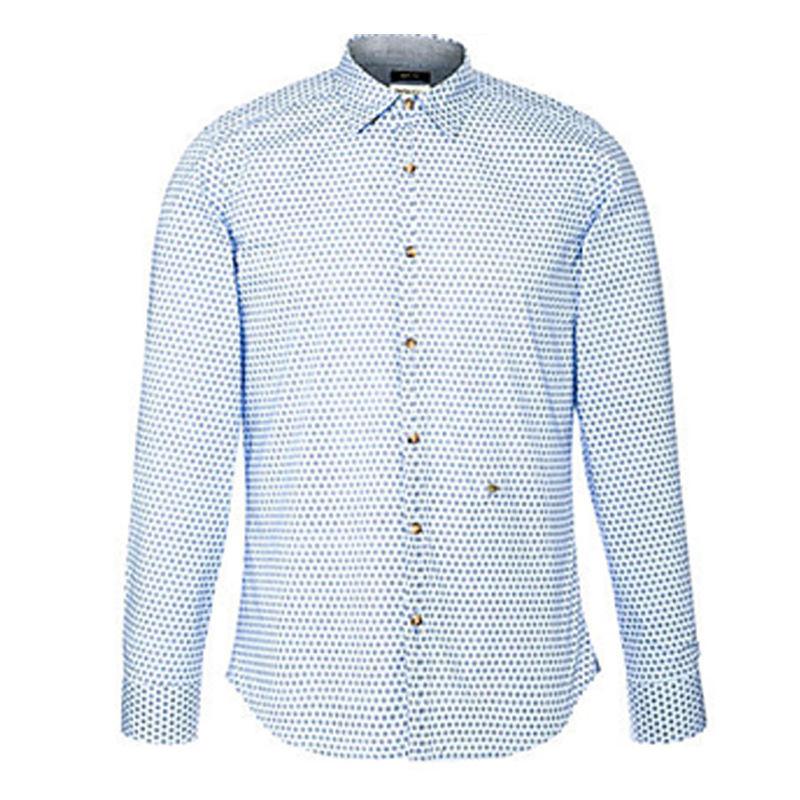 New tailored polka dot brand men dress shirts printing