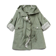 Kids clothes dreawstring hoodies design children girls coat long sleeve fashion girls jackets