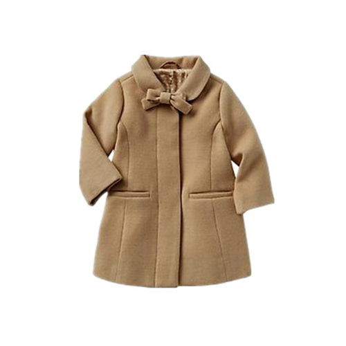 Kids trench jackets coat long design winter girls wool coats