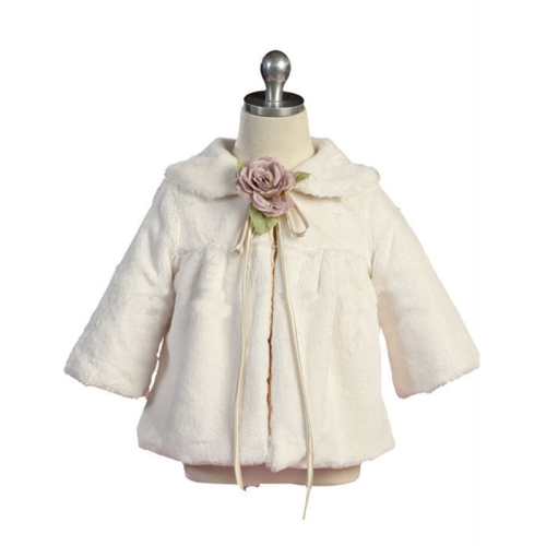 Warm winter shawl coat kids clothing fur coat for girls kids