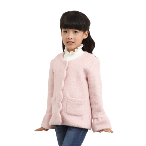 Children outerwear girls long sleeve wool coat jacket girl kids bomber jackets