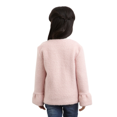 Children outerwear girls long sleeve wool coat jacket girl kids bomber jackets