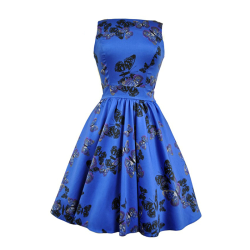 Women western printing designs elegant lady fashion dress for summer