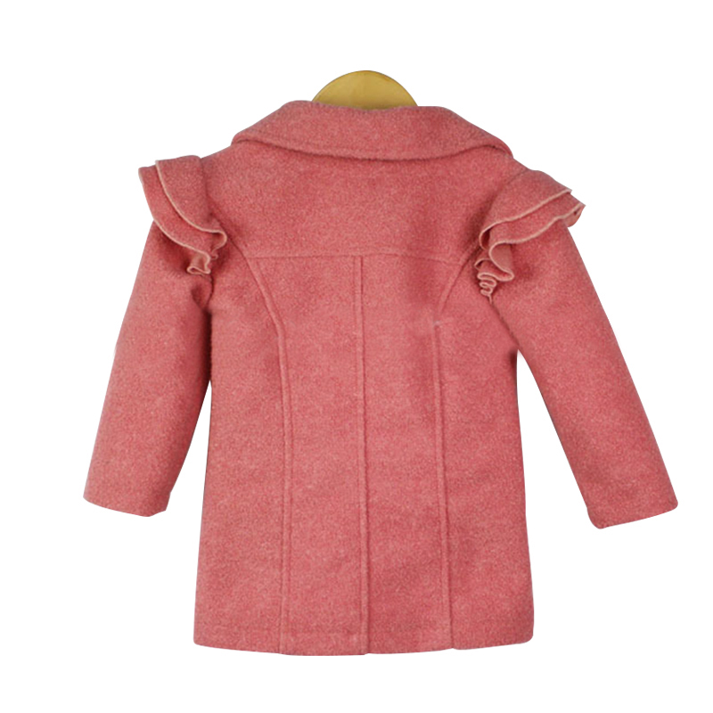 Ruffle kids clothes jacket outwear professional garments manufacturer children winter tops girls coats