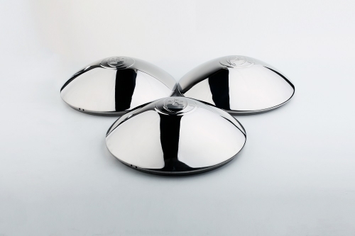 4PCS Early Domed Hubcaps "Wolfsburg" Crest Stainless Steel Beetle Split Bay Thing Ghia