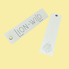 Custom UV Printed Hang Tag With Silver Grommet