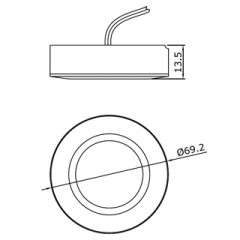 3W LED under cabinet puck light-High Quality