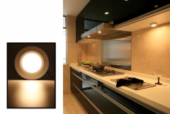 Set of 3 LED Under Cabinet Lighting Kit - 3Watt LED Puck Lights with UL-listed Power Adapter - Warm White - High Quality