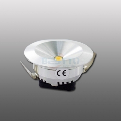 Ultra slim recessed 1W/3W 12V LED cabinet lighting, Ra>80, 80~90lm/W