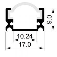 1709ALED aluminium profiles/Surface mounted