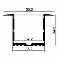 5535LED aluminium profiles/recessed mounted