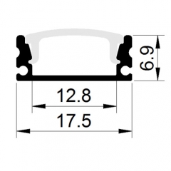 1707LED aluminium profiles/Surface mounted