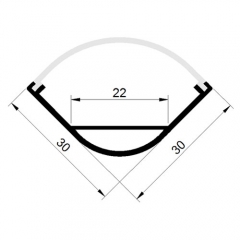 3030 LED aluminium profile kit for corner installation and getting 45 °direction light