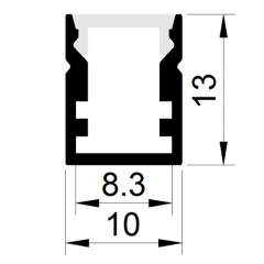 1013LED aluminium profiles/Surface mounted