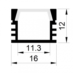 2212LED aluminium profiles/Surface mounted