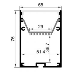 5575 LED aluminium profiles/suspended mounted