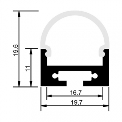 2011A LED aluminium profiles/suspended mounted