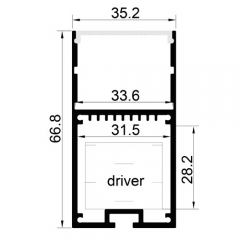 3567 LED aluminium profiles/suspended mounted